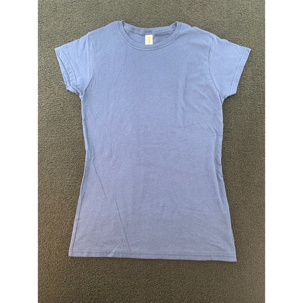 Gildan Softstyle Ladies T Shirt Crew Neck Short Sleeve Periwinkle Blue Small